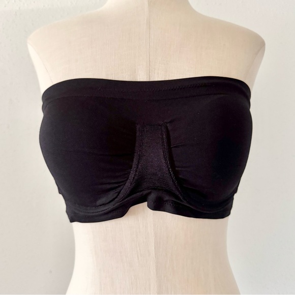 Rhonda Shear Other - RHONDA SHEAR Seamless Underwire Bandeau Bra Padded Black Women's Size Medium M